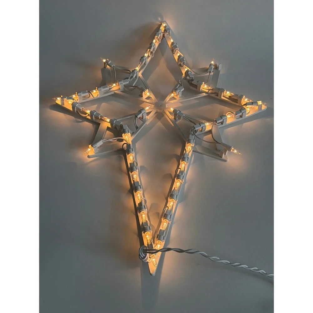 Impact Plastics Lighted Star of‎ Bethlehem 17 Inch Window Decoration 43 Light
